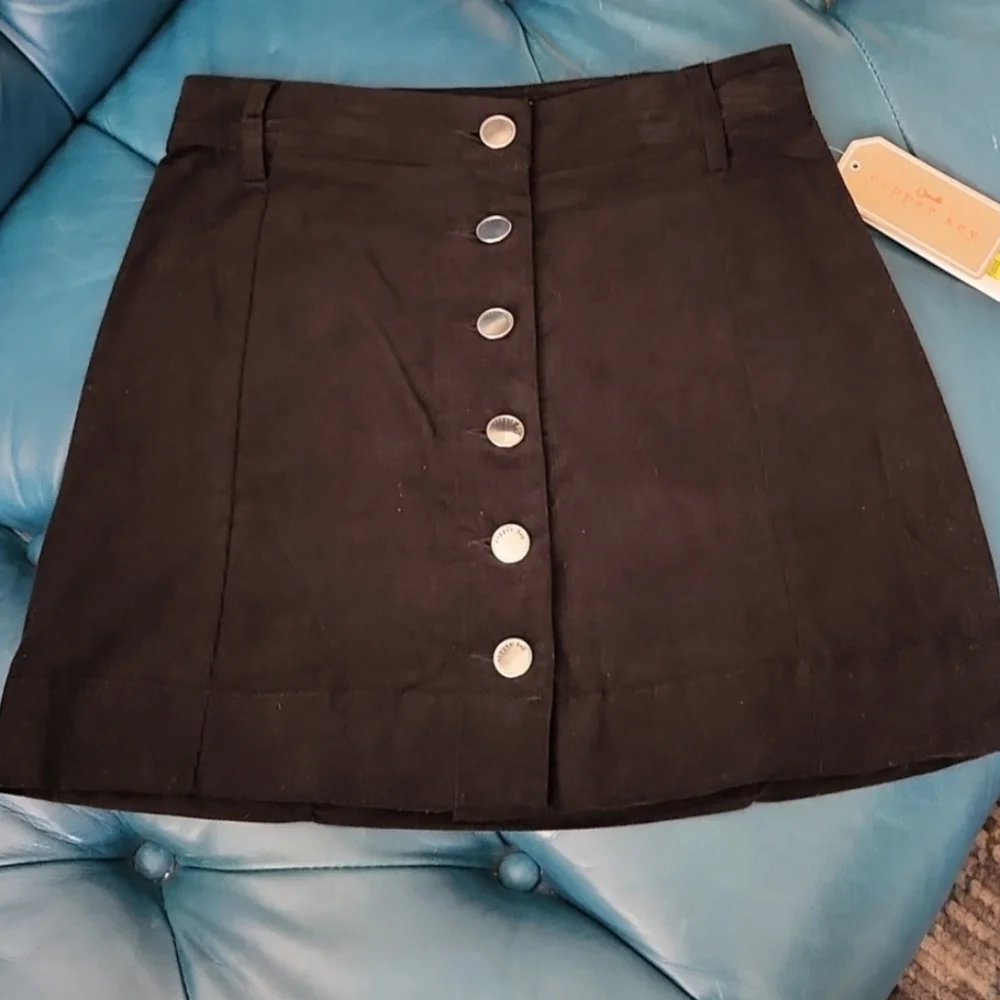Copper Key Micro-Cord Mini Skirt - Picture 1 of 7